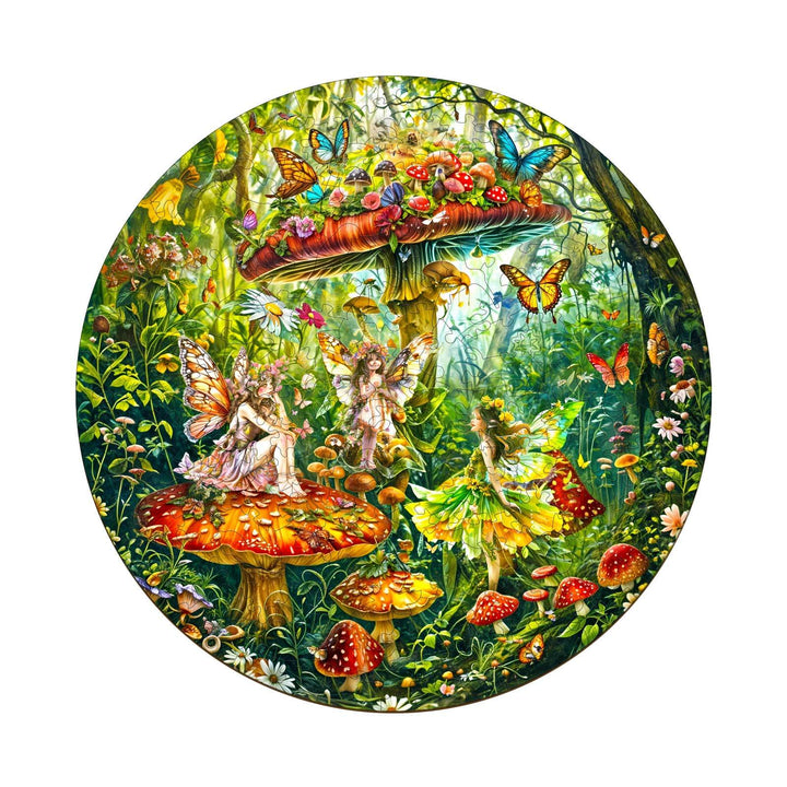 Ieisurely Fairies Wooden Jigsaw Puzzle - Woodbests