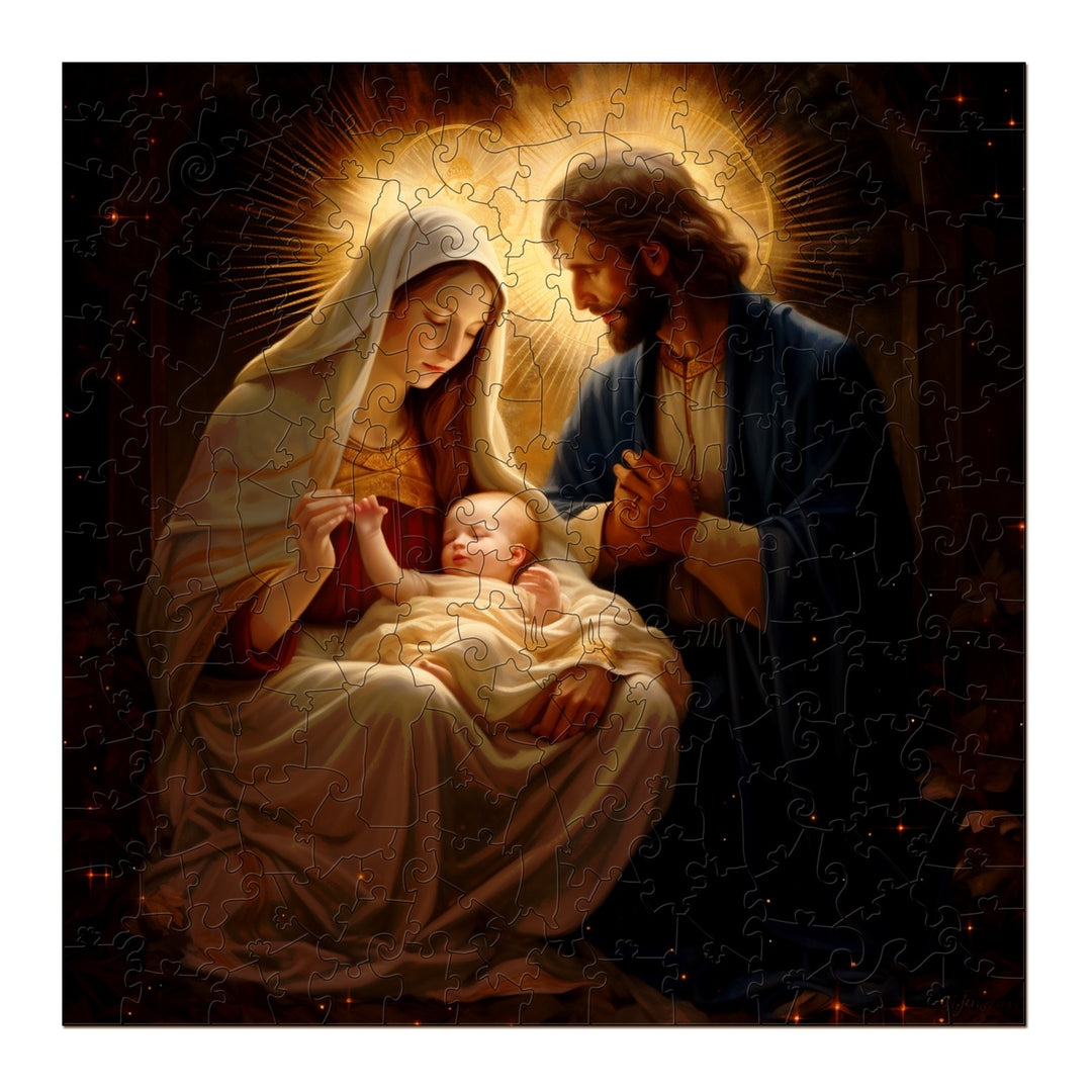 The Birth of Jesus Wooden Jigsaw Puzzle-Woodbests