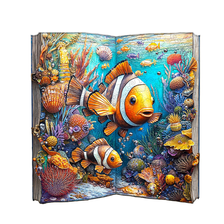 Puzzle en bois Histoire de poisson-clown
