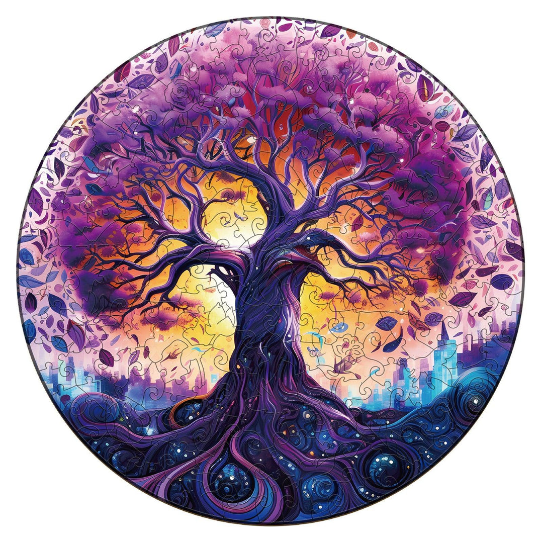 Dreamy Tree of Life Wooden Jigsaw Puzzle-Woodbests