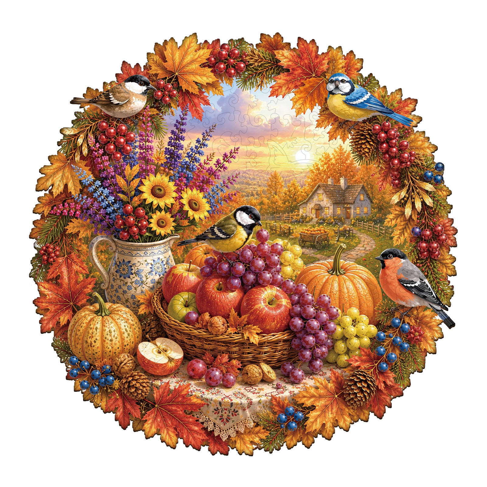 Harvest Hearth Wooden Jigsaw Puzzle