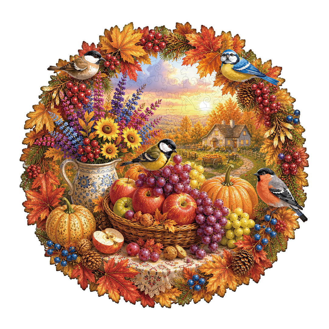 Harvest Hearth Wooden Jigsaw Puzzle