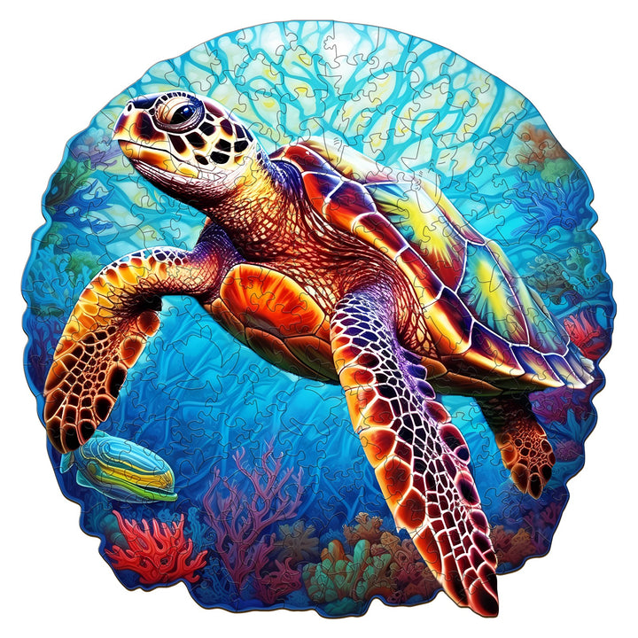 Deep Sea Turtles -2 Wooden Jigsaw Puzzle