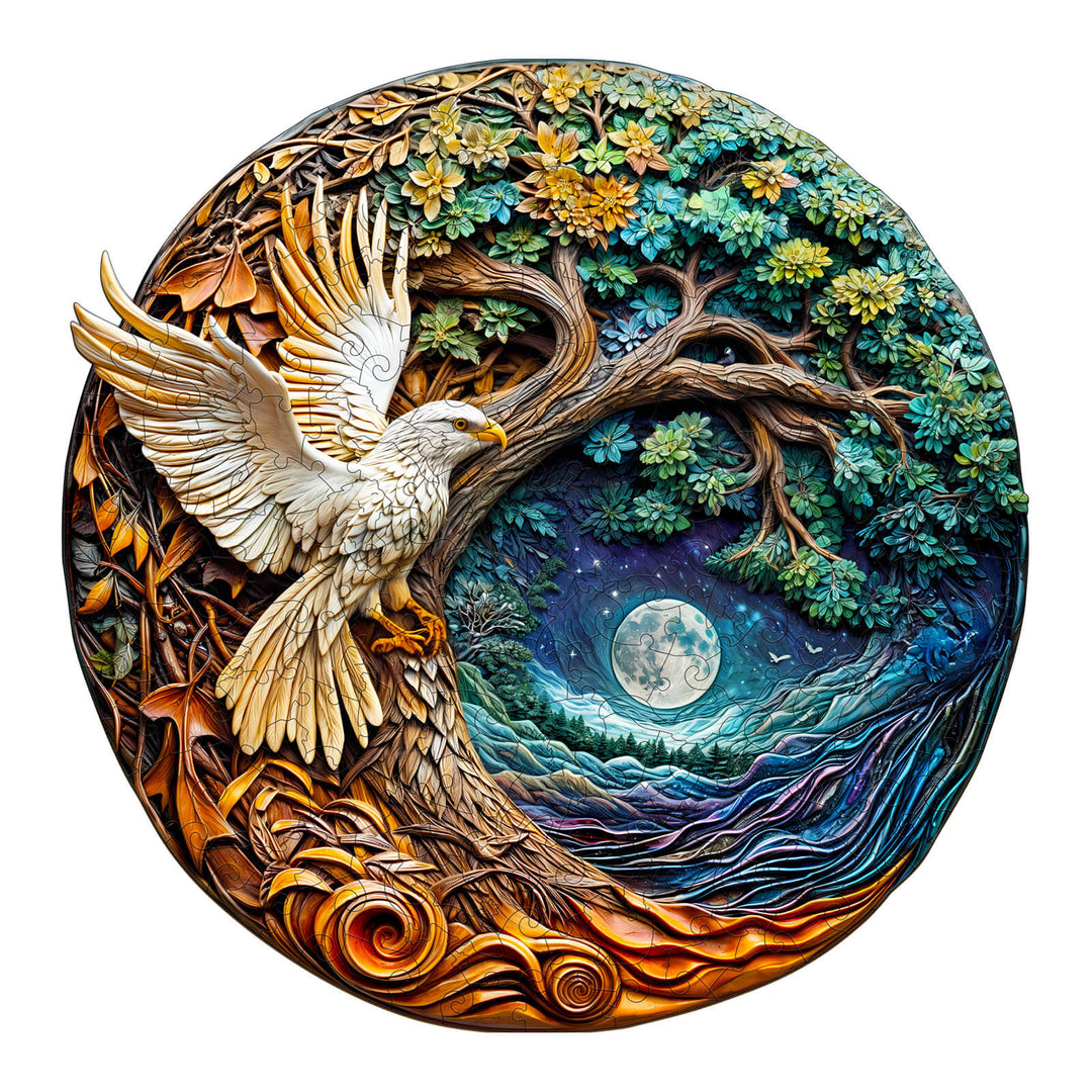 3D White Eagle-1 Wooden Jigsaw Puzzle