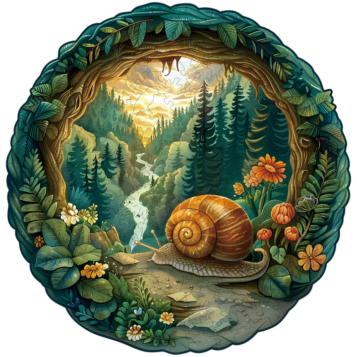 3D Snail-2 Wooden Jigsaw Puzzle