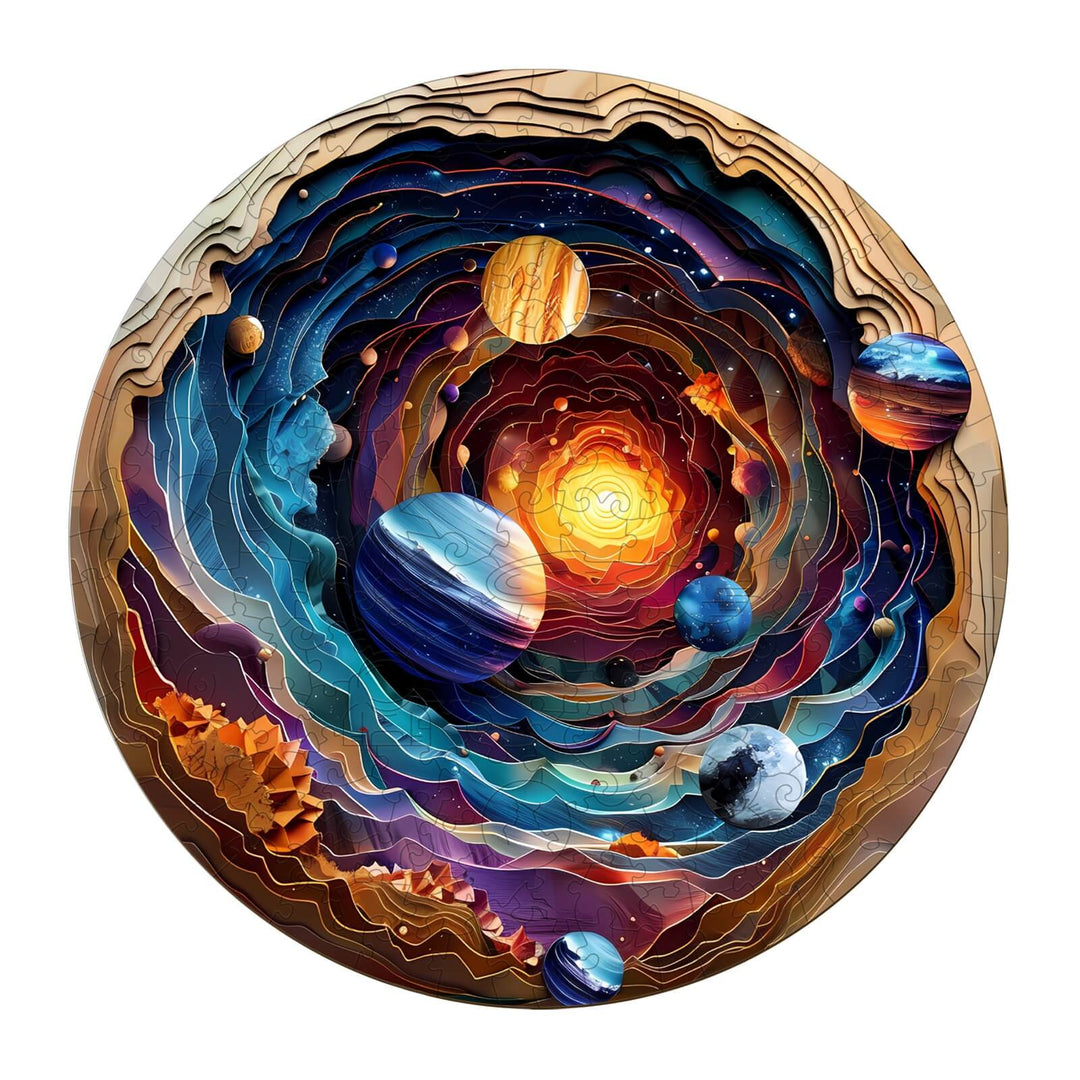 3D Planet Wooden Jigsaw Puzzle