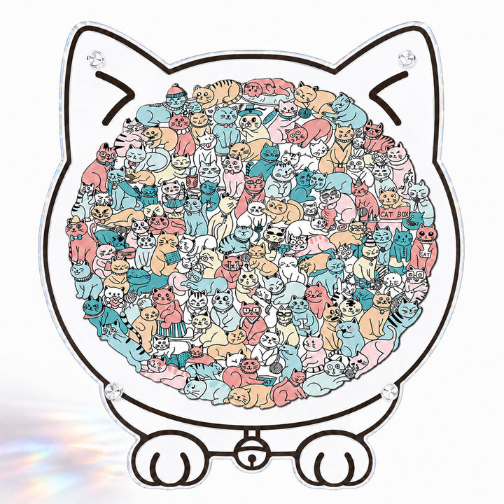 Acrylic Jigsaw Puzzle Suncatcher - Kitten Club