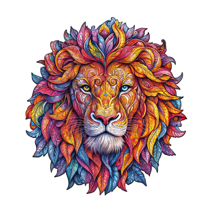 Vivid lion Wooden Jigsaw Puzzle