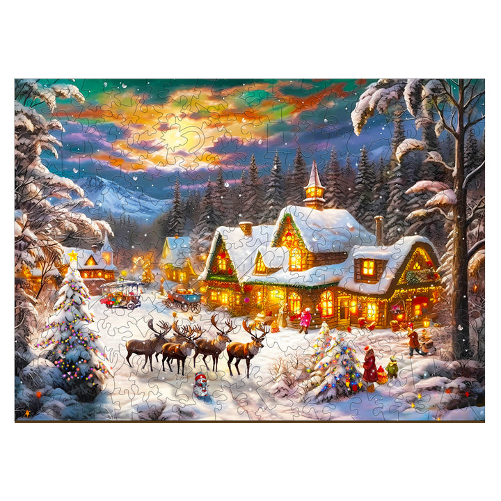 Christmas Snow Wooden Jigsaw Puzzle