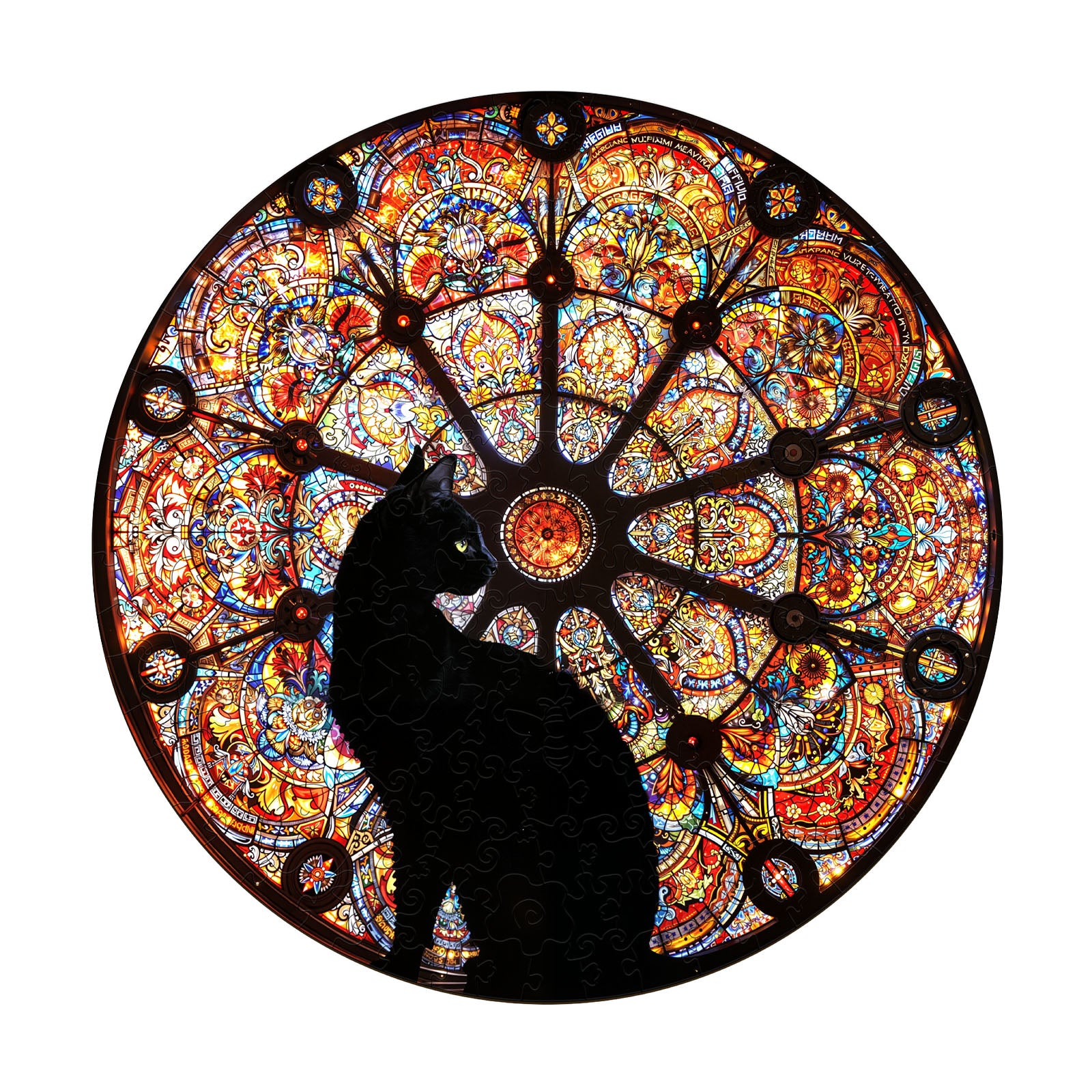 church cat Wooden Jigsaw Puzzle