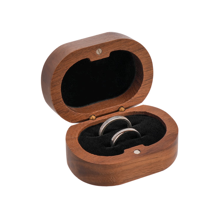 Solid Wood Custom Oval Ring Box