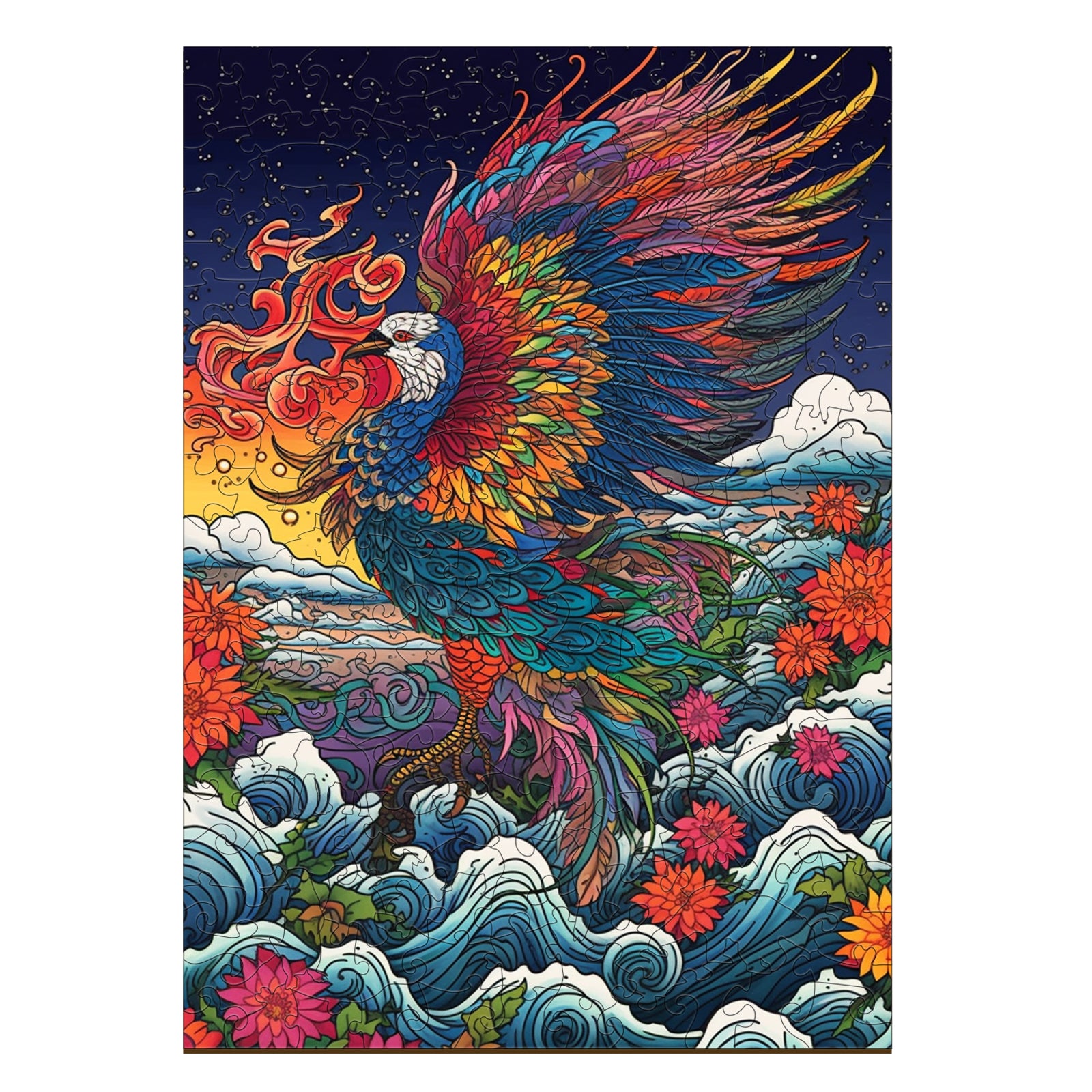 Colorful Phoenix Wooden Jigsaw Puzzle
