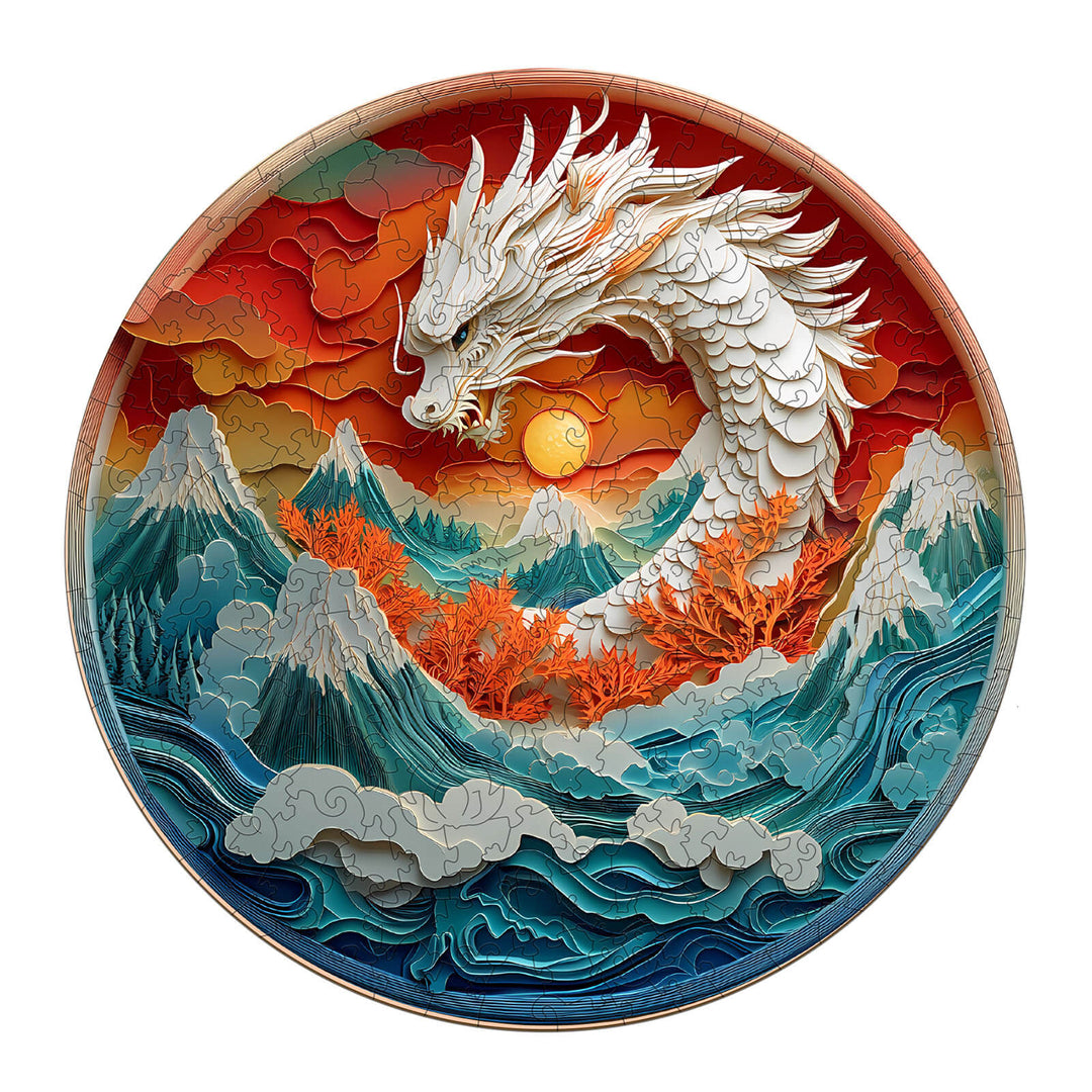 3D Colorful Dragon-2 Wooden Jigsaw Puzzle