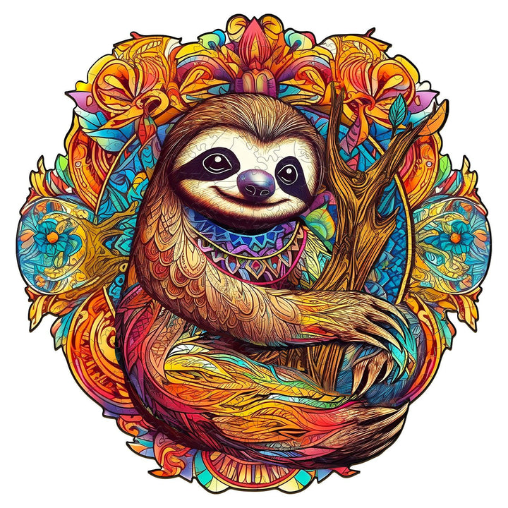 Happy Sloth Wooden Jigsaw Puzzle
