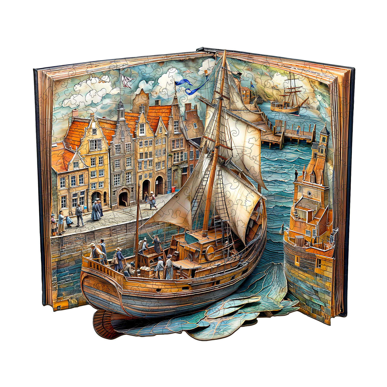 Papierkanal Holzpuzzle