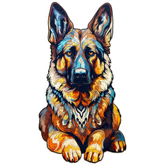 German Shepherd Wooden Jigsaw Puzzle-Woodbests