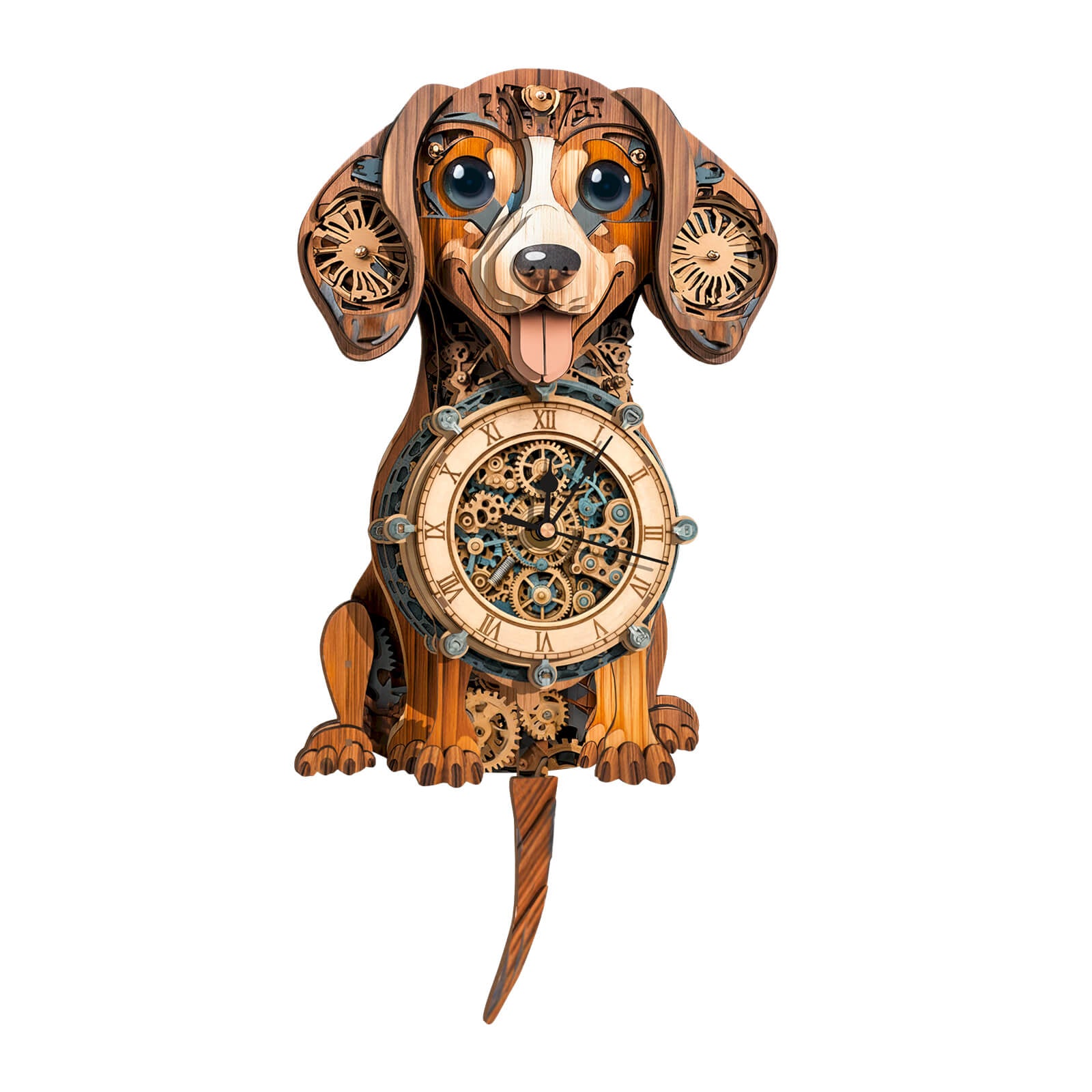 Dachshund – DIY Wooden Clock, 3D Puzzle Craft Kit