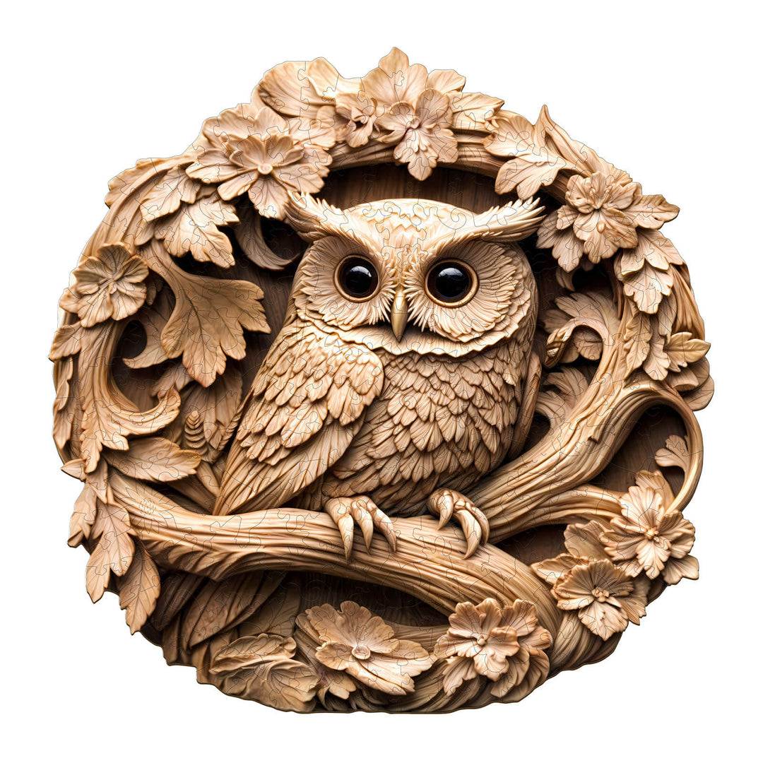 3D Owl-2 Wooden Jigsaw Puzzle