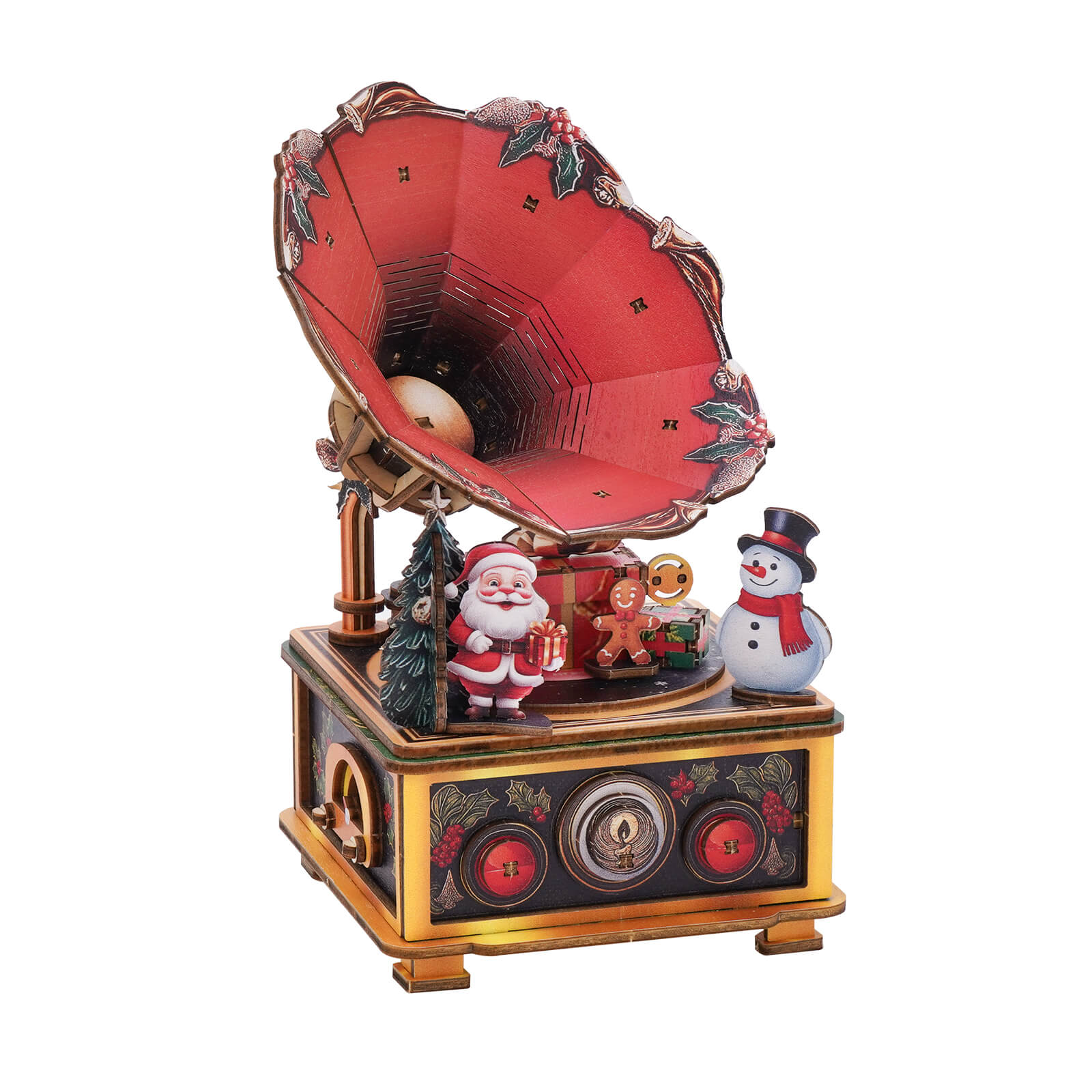 Melody Under the Mistletoe– DIY Wooden Music Box, 3D Puzzle Craft Kit