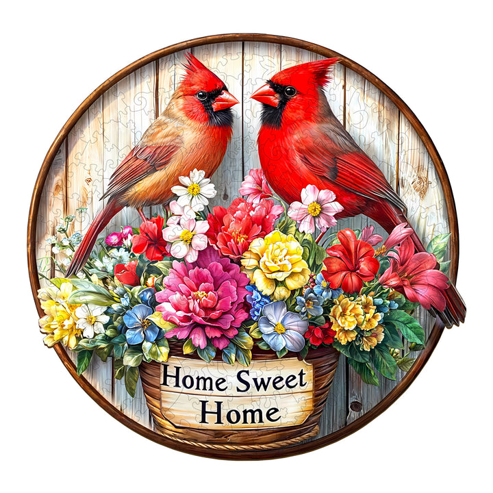 Puzzle en bois Rose Cardinal