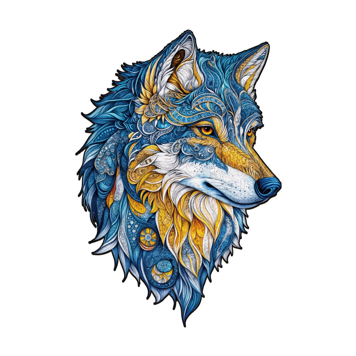 Rompecabezas de madera Lobo vívido