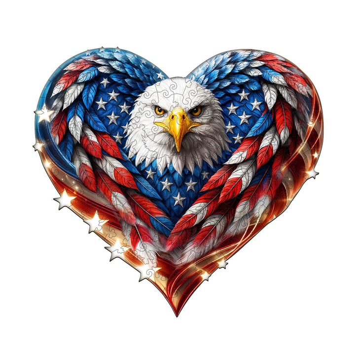 Puzzle en bois Eagle-2 patriotique