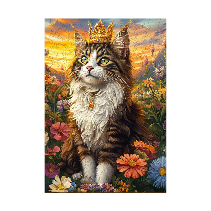 Elegant Cat Wooden Jigsaw Puzzle - Woodbests