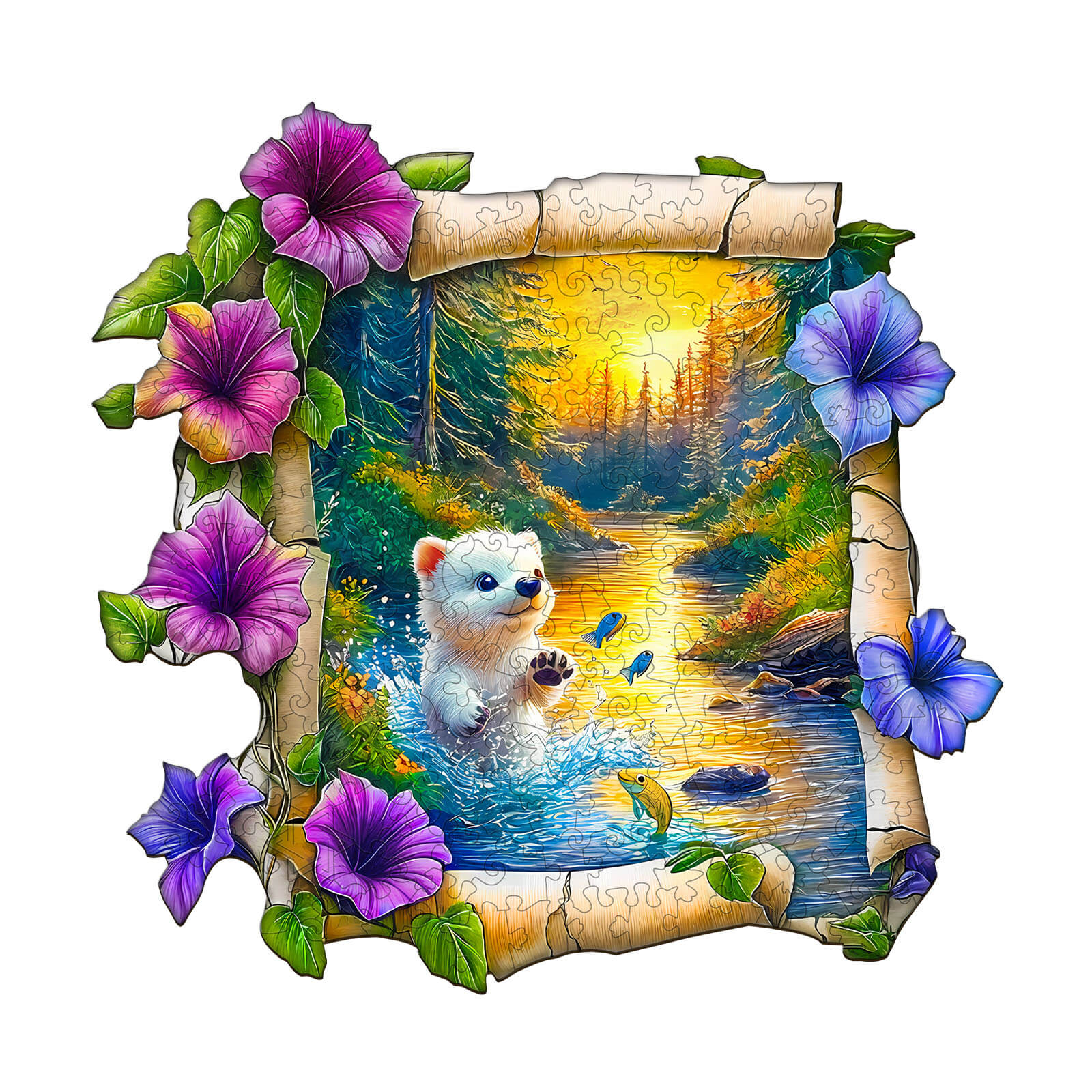 Wald Bär Holzpuzzle