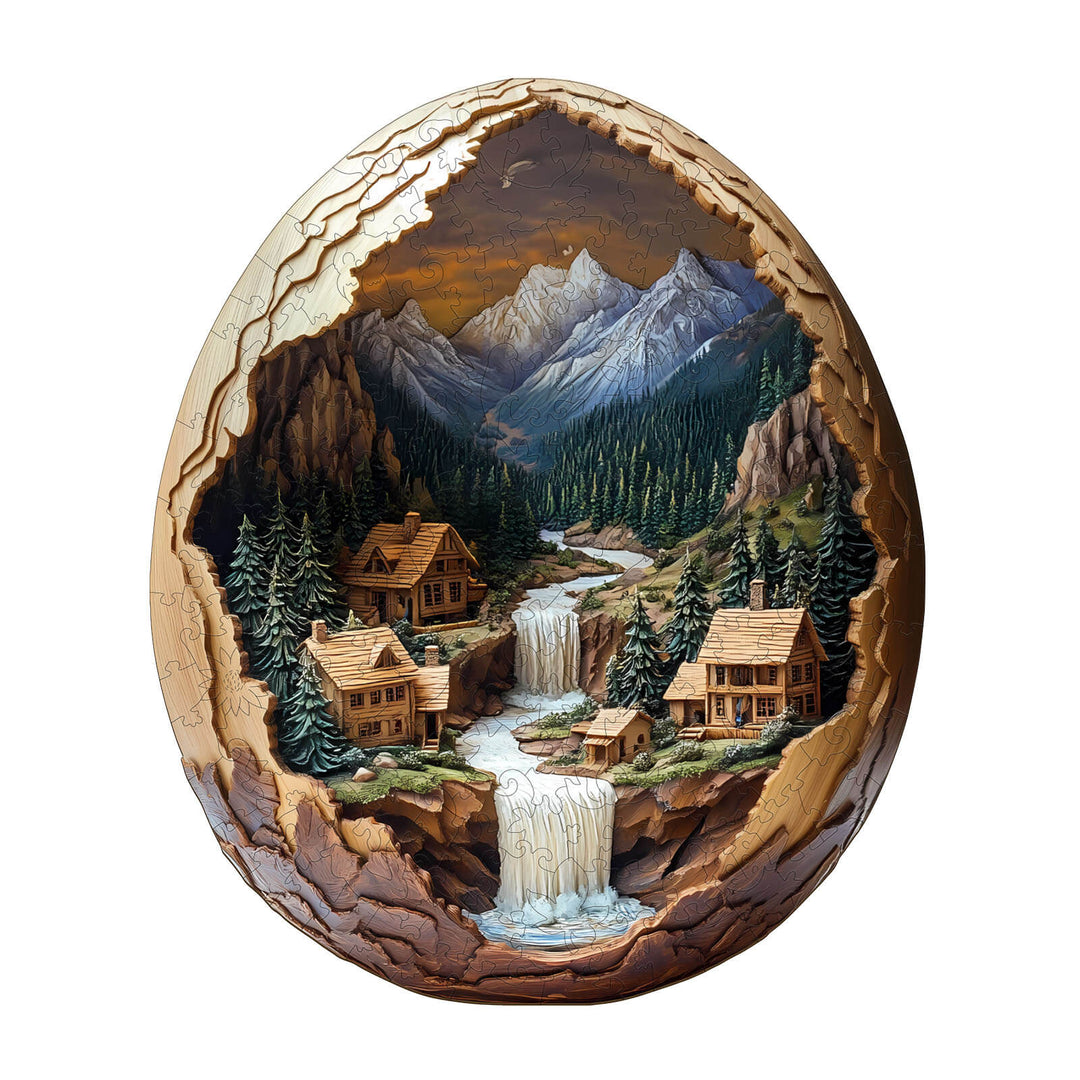 3D Eggshell World-2 Wooden Jigsaw Puzzle