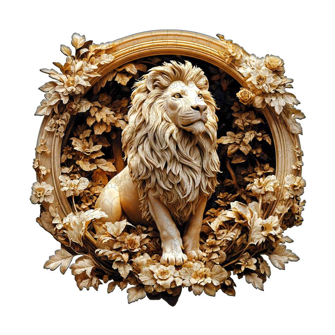 Forest lion Wooden Jigsaw Puzzle