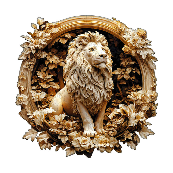 Forest lion Wooden Jigsaw Puzzle