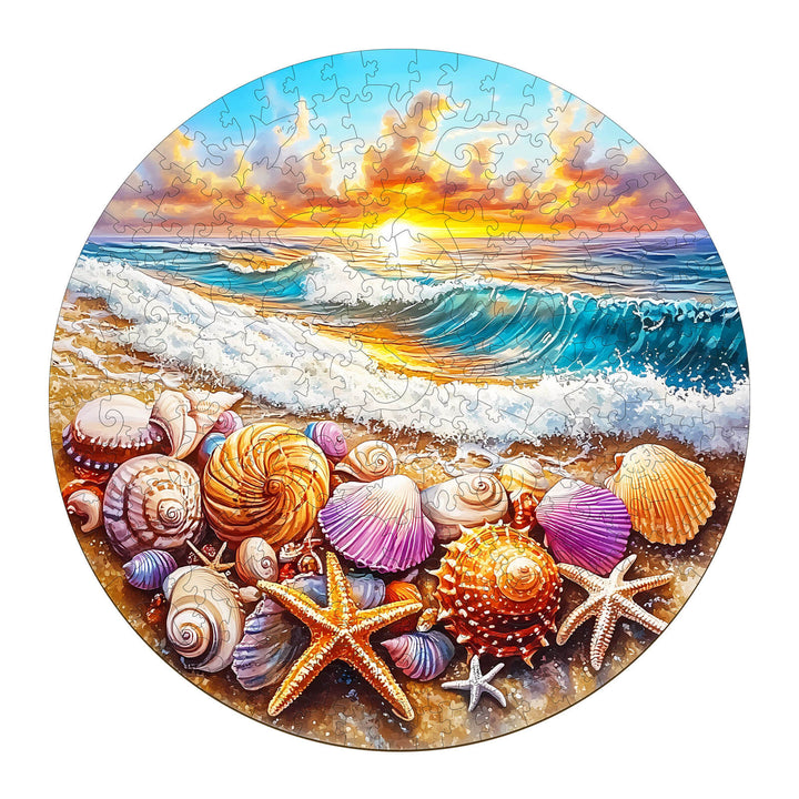 Ocean and Shells-1 Wooden Jigsaw Puzzle - Woodbests