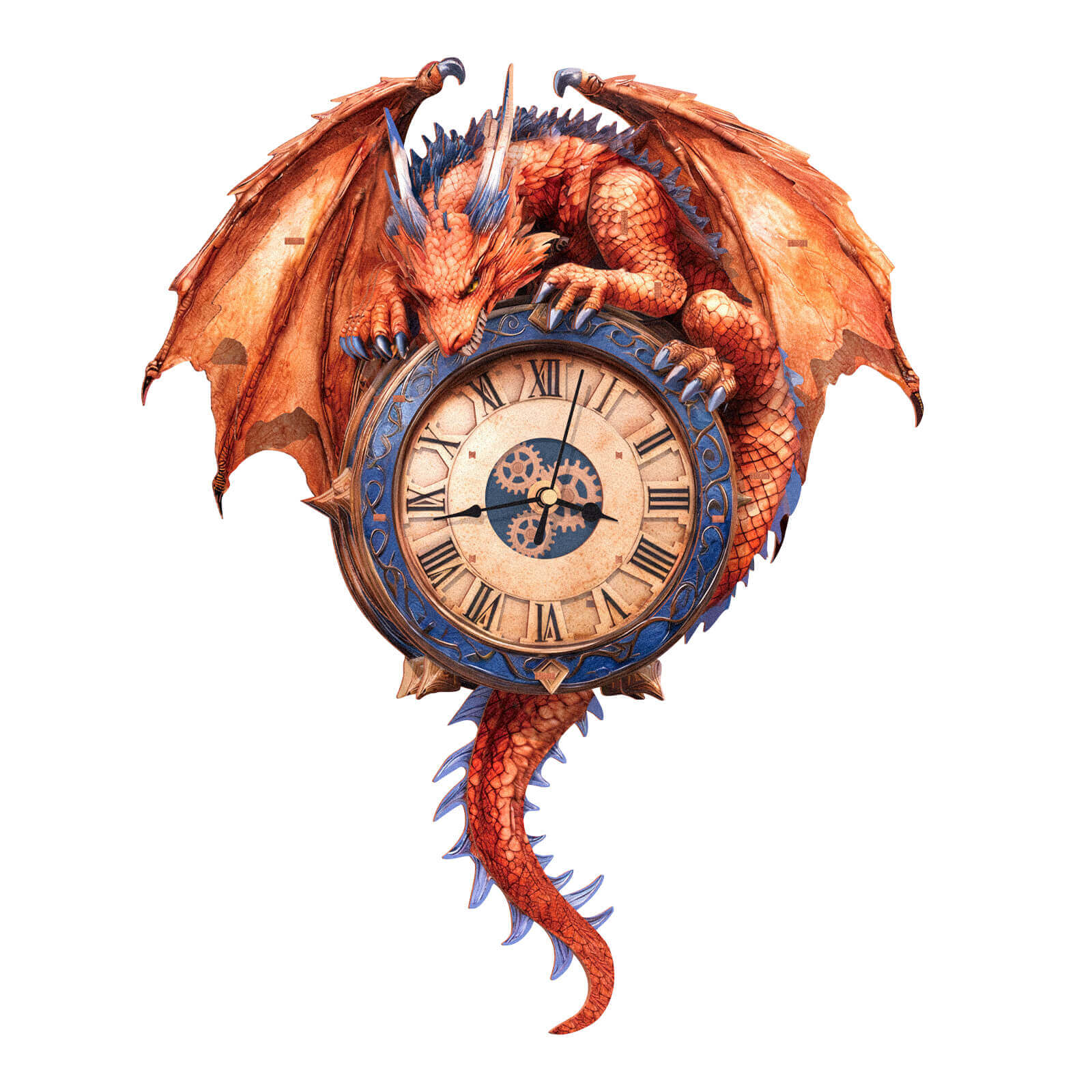Flame Dragon– DIY Wooden Clock, 3D Puzzle Craft Kit