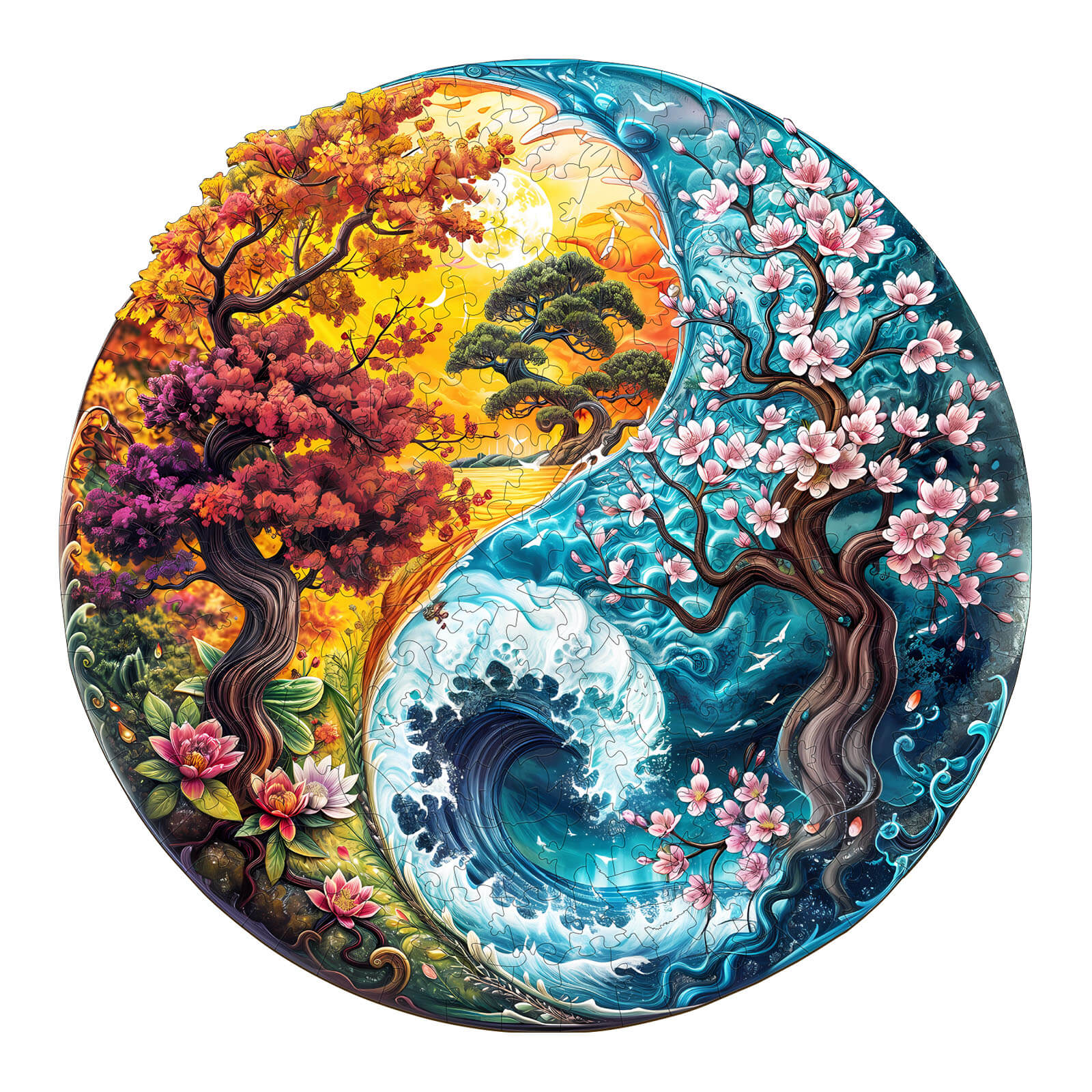 Yin yang Landscape-1 Wooden Jigsaw Puzzle