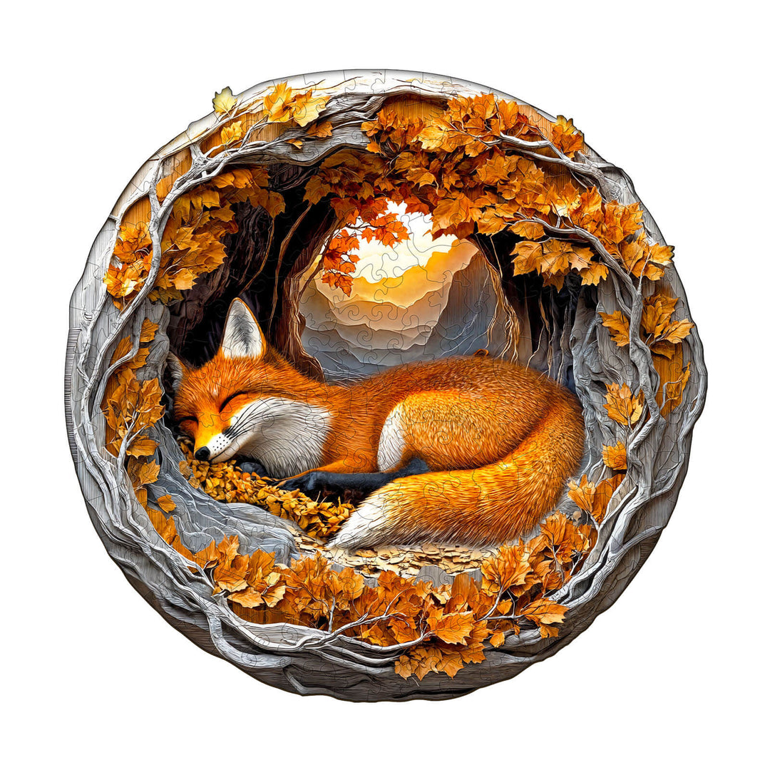 3D fox Wooden Jigsaw Puzzle