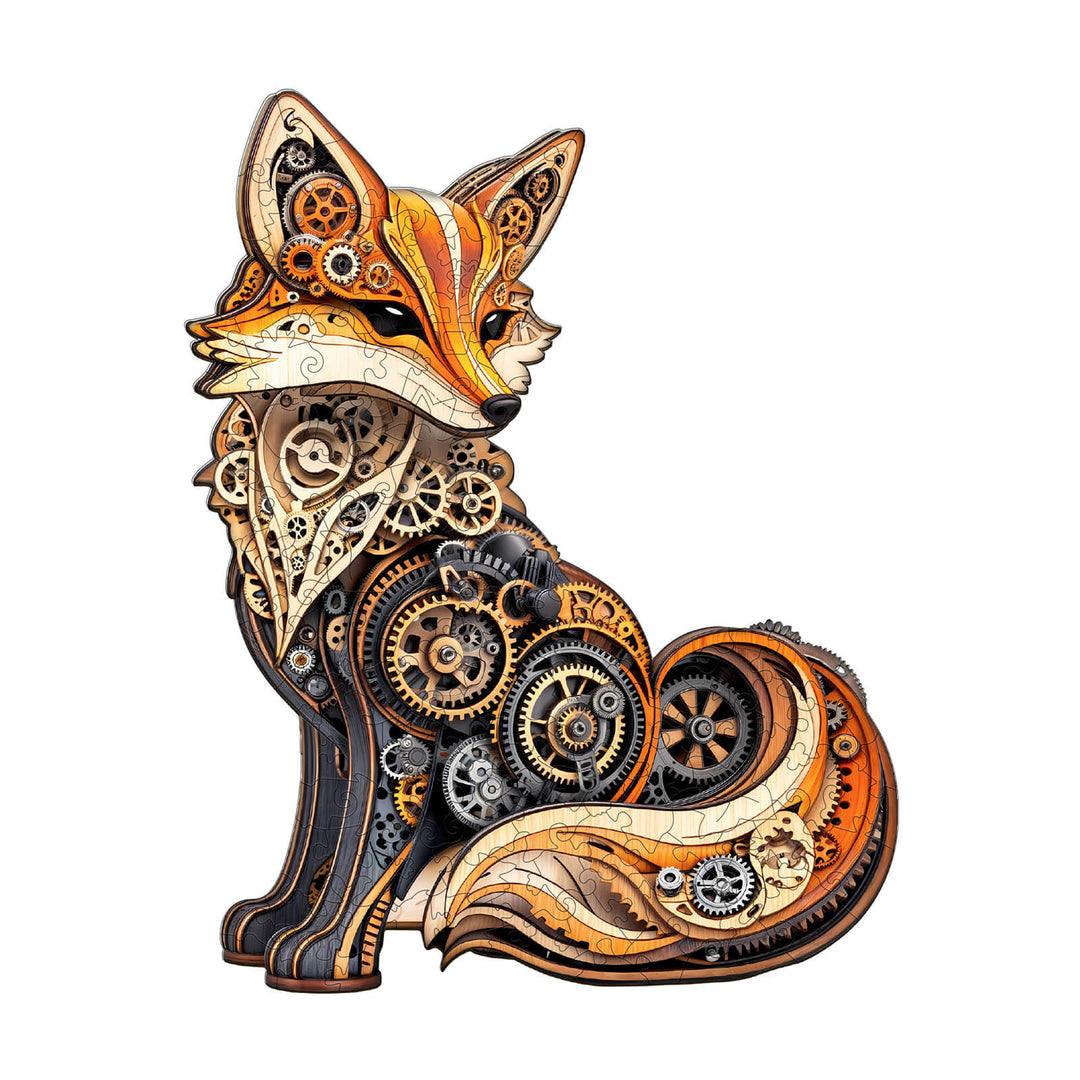 3D Gear fox Wooden Jigsaw Puzzle