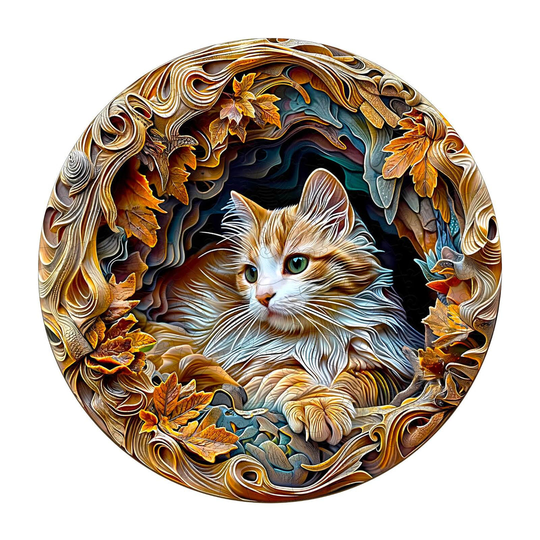 3D Cat Wooden Jigsaw Puzzle - By Woodbests