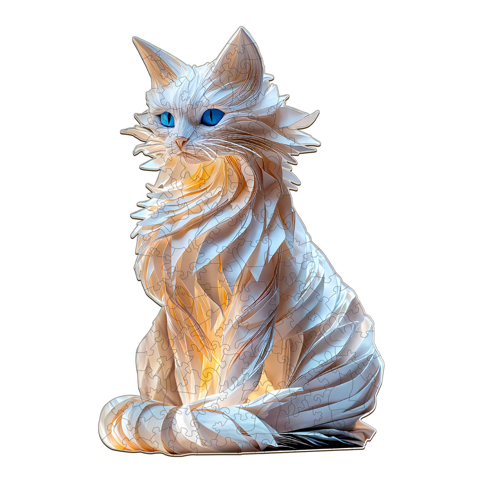 Edles Katzen-Holzpuzzle