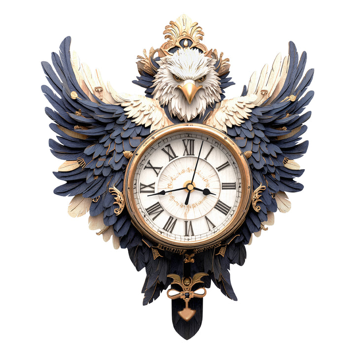Eagle– DIY Wooden Clock, 3D Puzzle Craft Kit