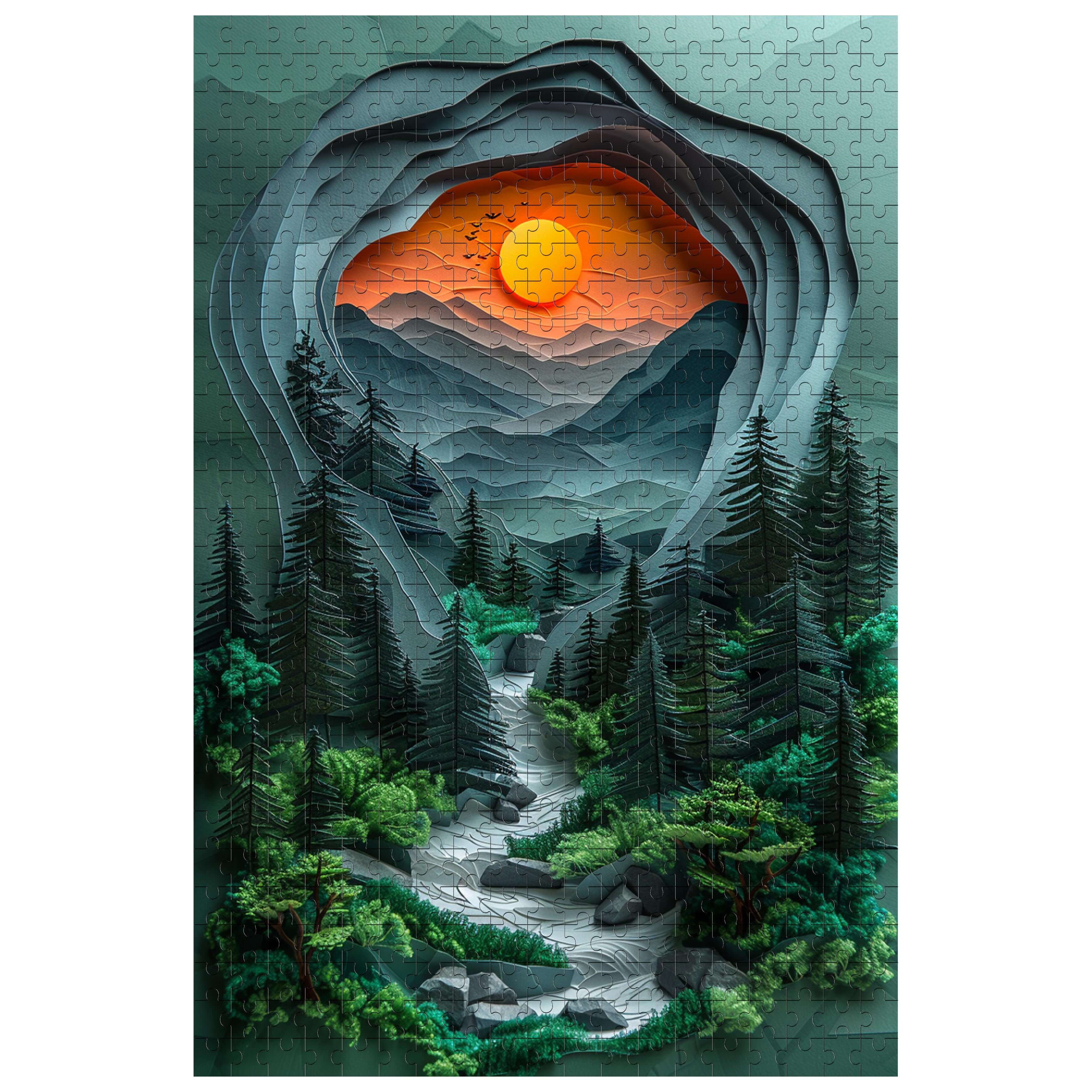 WOODBESTS | Jungle Sunset 500 / 1000 Piece Puzzles – Woodbests