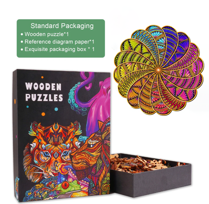 Mandala-4 Holzpuzzle