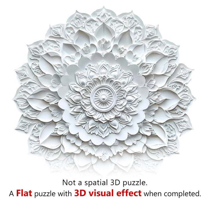 3D Paper Mandala-1 Wooden Jigsaw Puzzle