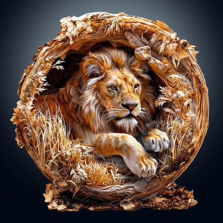 3D Lion Wooden Jigsaw Puzzle