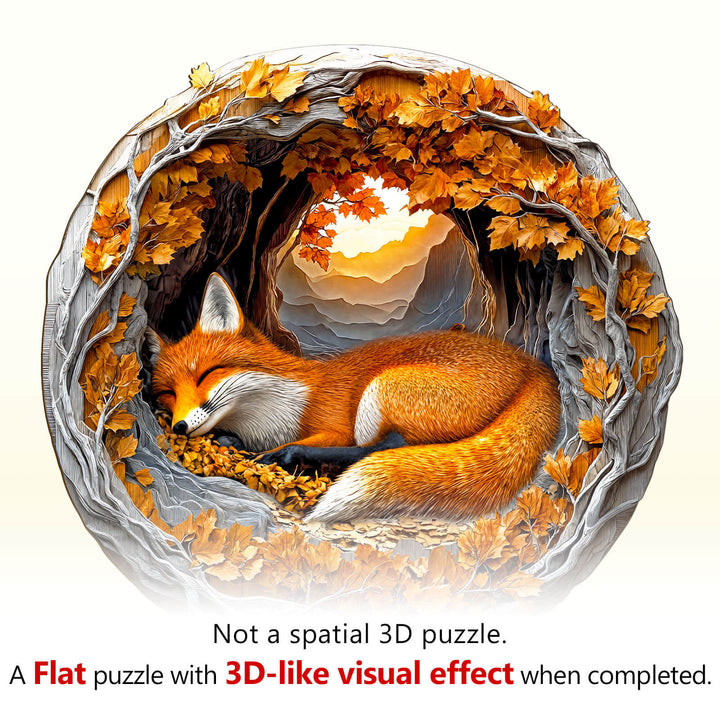 3D fox Wooden Jigsaw Puzzle