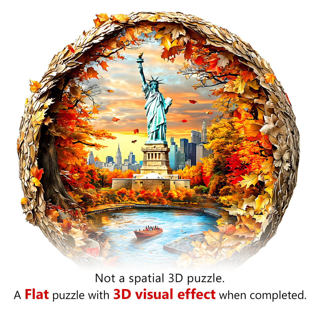 3D New York Autumn Wooden Jigsaw Puzzle