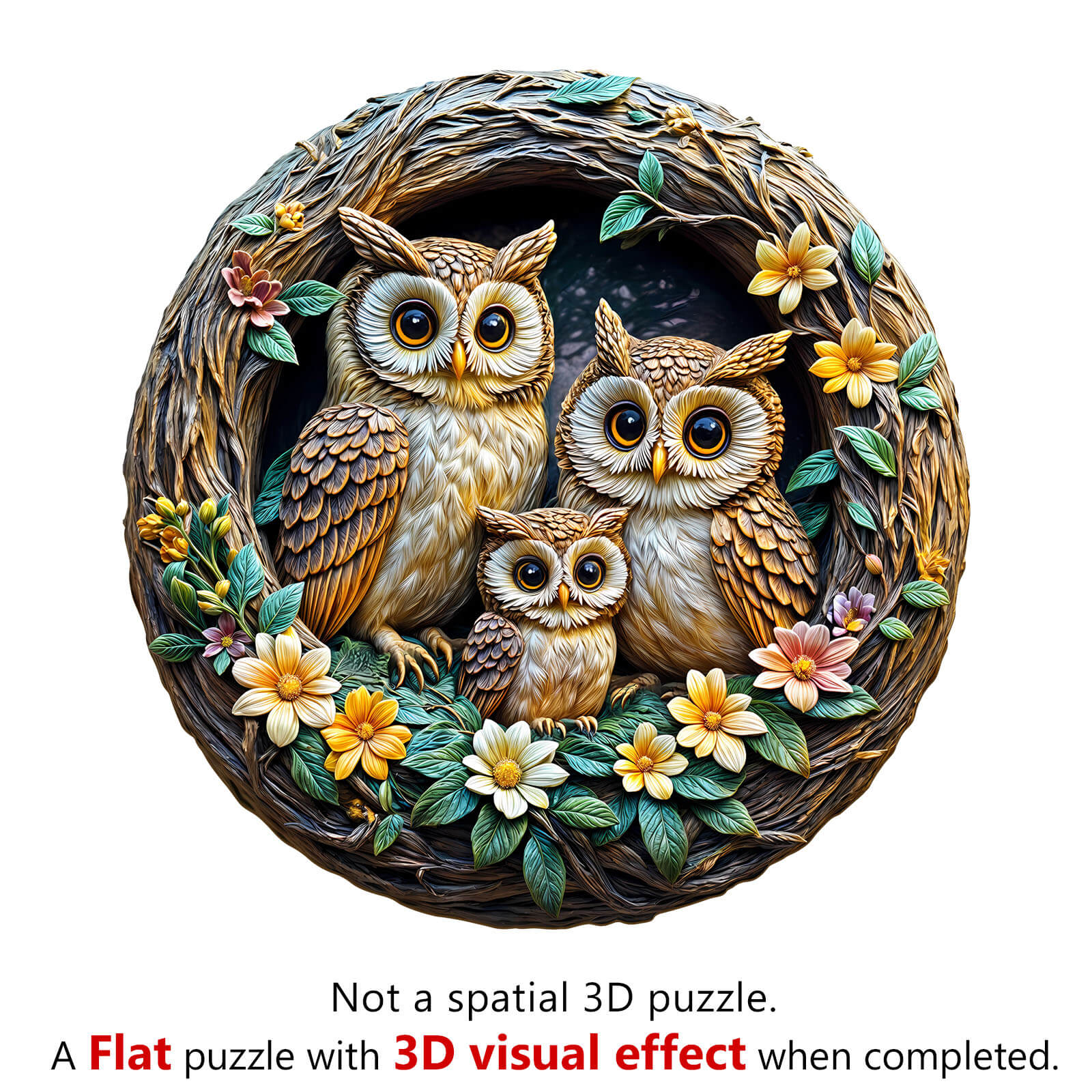 3D warmes Familien-Holzpuzzle