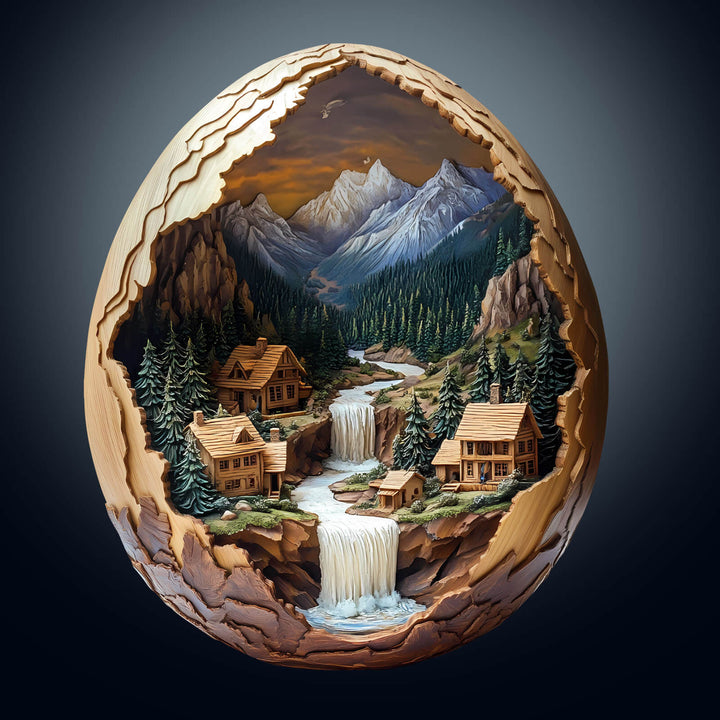 3D Eggshell World-2 Wooden Jigsaw Puzzle