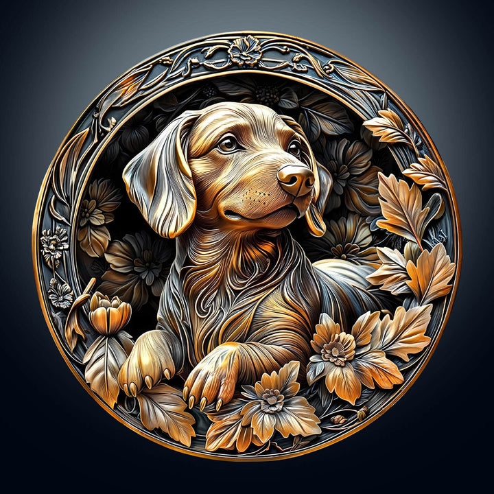 3D Metal Dachshund Wooden Jigsaw Puzzle