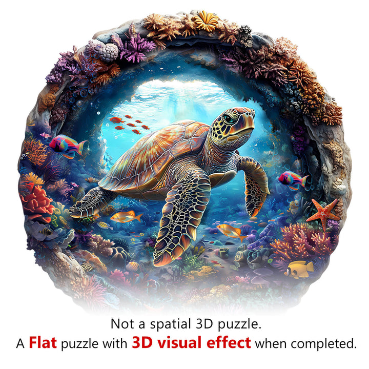 3D Turtle Wooden Jigsaw Puzzle