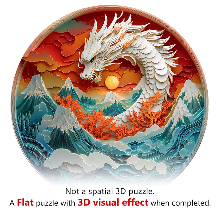 3D Colorful Dragon-2 Wooden Jigsaw Puzzle